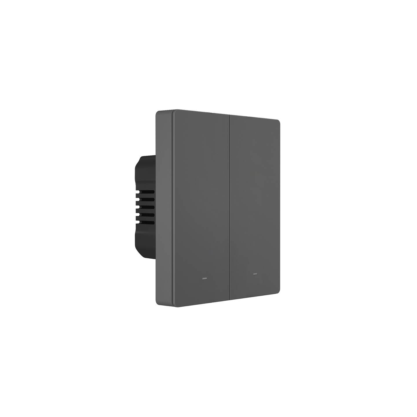 Smart WiFi wall switch SONOFF M5-2C-80 (2-channel, for frame, graphite)