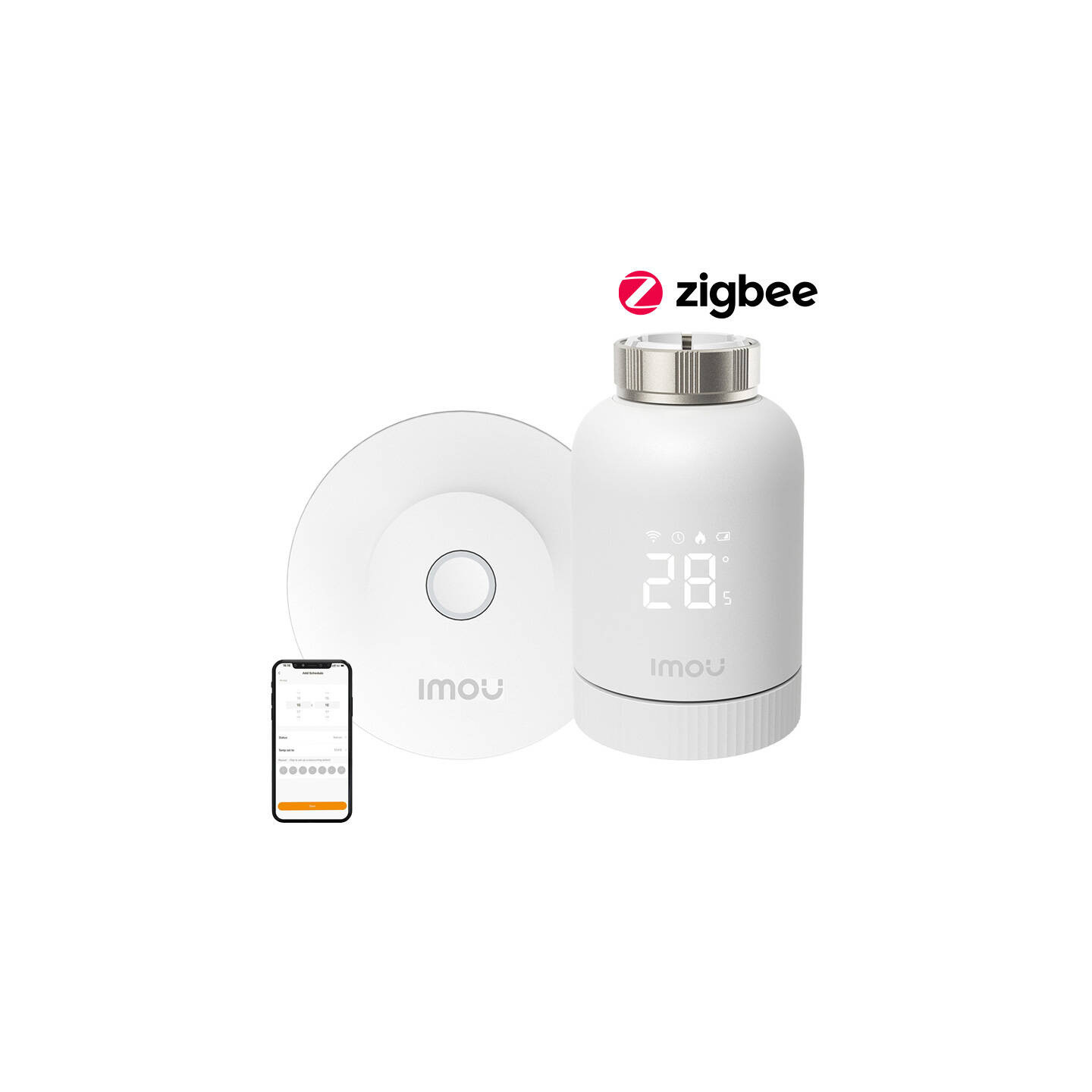 IMOU KIT-TRV1-EU-2 ZigBee thermostatic head kit with 6 adapters and gateway