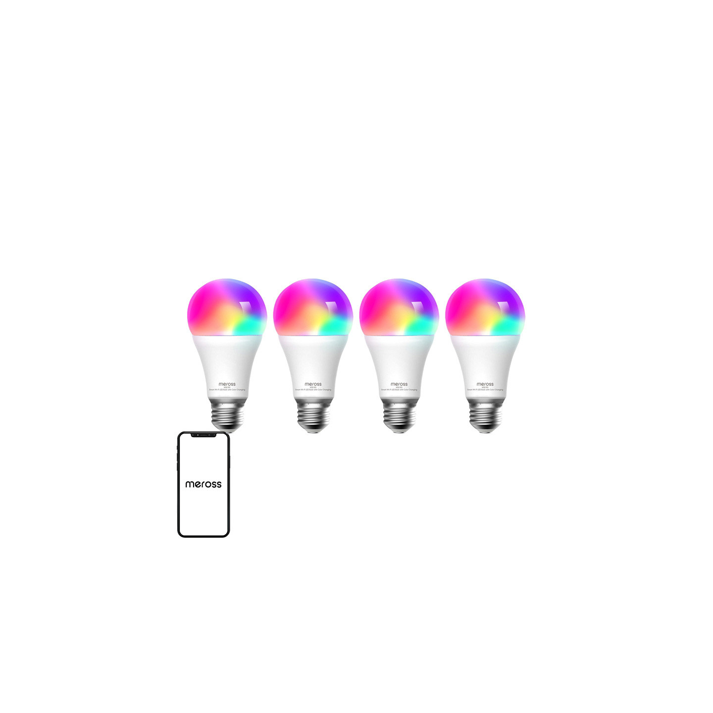 Meross MSL120 WiFi Smart LED Light Bulb (HomeKit) (four-pack)