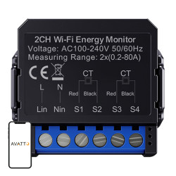 View product Avatto WiFi WPM16-2 smart bi-directional energy meter