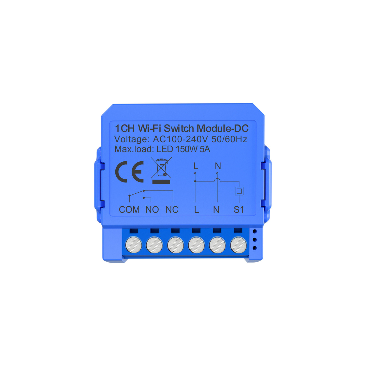 Intelligent 1-channel WiFi switch module with voltage-free DC contact Avatto WSM16-DC-1