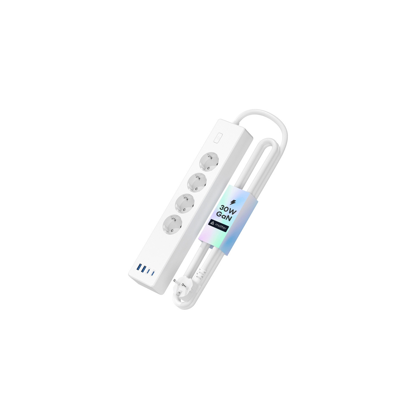 Meross MSP844(EU) smart fast charging power strip, 4 outlets + 2x USB-A + 2x USB-C (Matter)