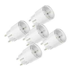 View product Set of 5 Shelly Plug S MTR Gen3 12A smart outlets (white)