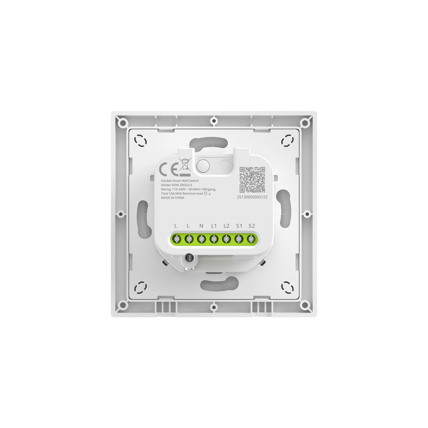 SONOFF MINI-ZB2GS-E ZigBee Dual Channel Wall Switch.