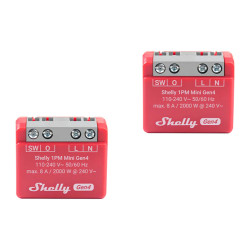 View product Set of 2 Shelly 1PM Mini Gen4 Zigbee/Matter Controllers
