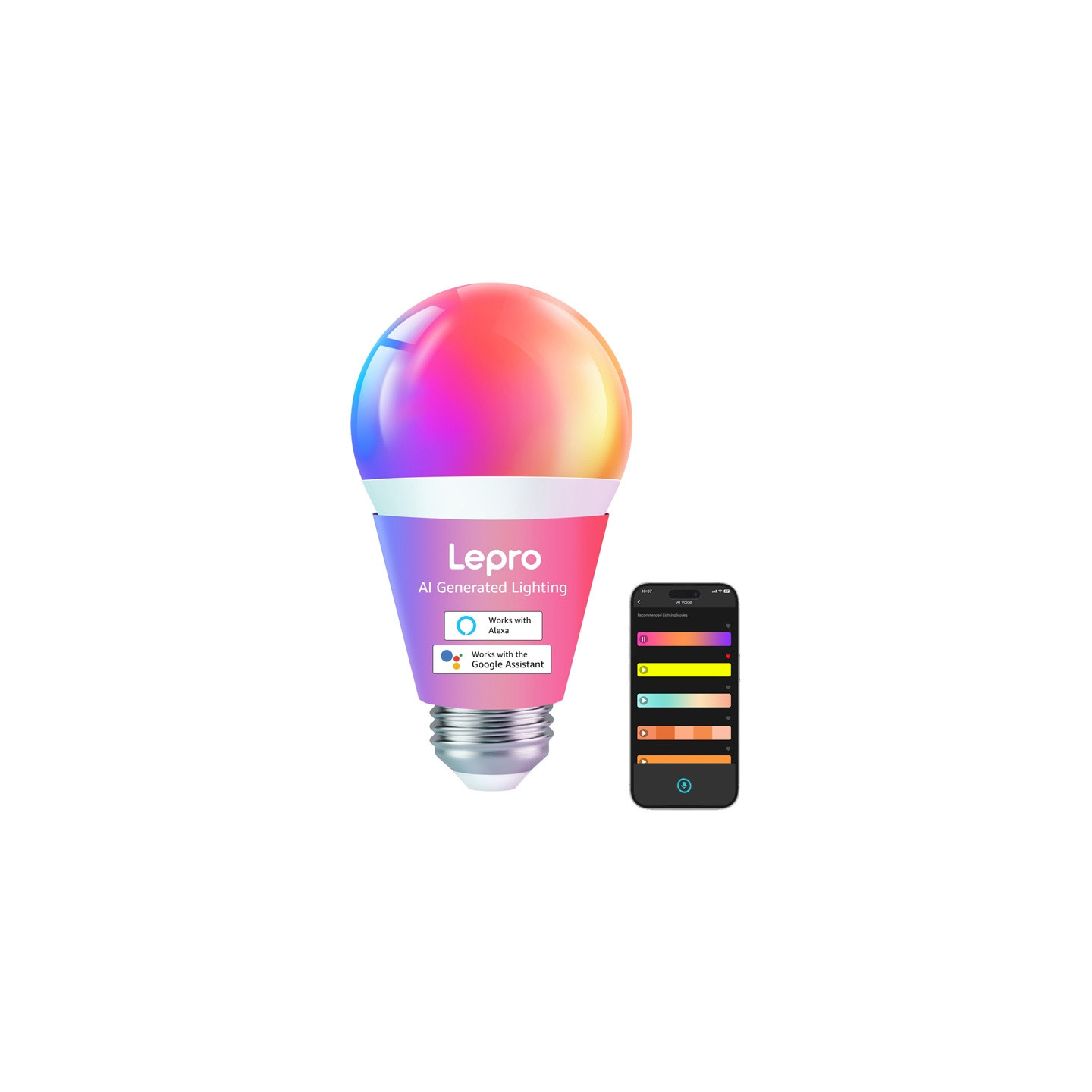 LEPRO B1 E27 LED Bulb with Bluetooth and Wi-Fi, 806 lm