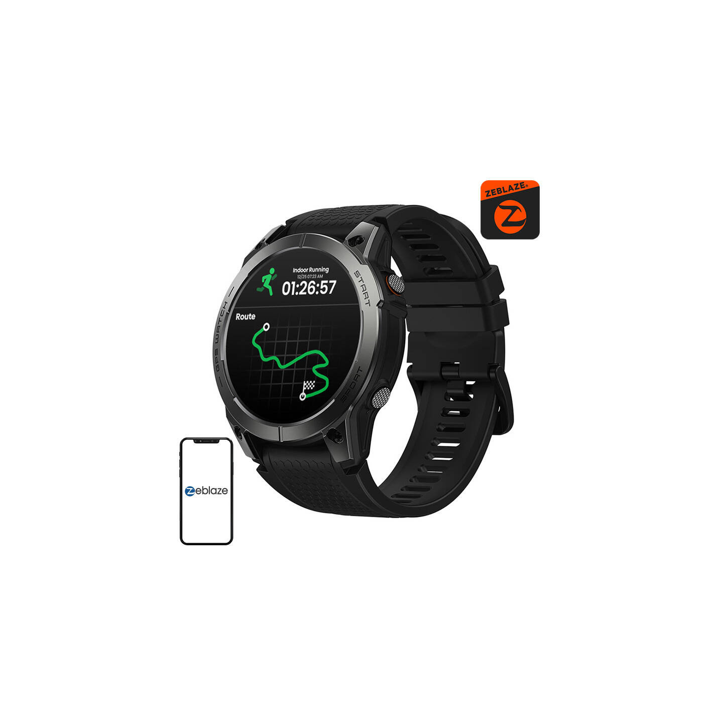 Zeblaze Stratos 3 Pro Smartwatch (Black)
