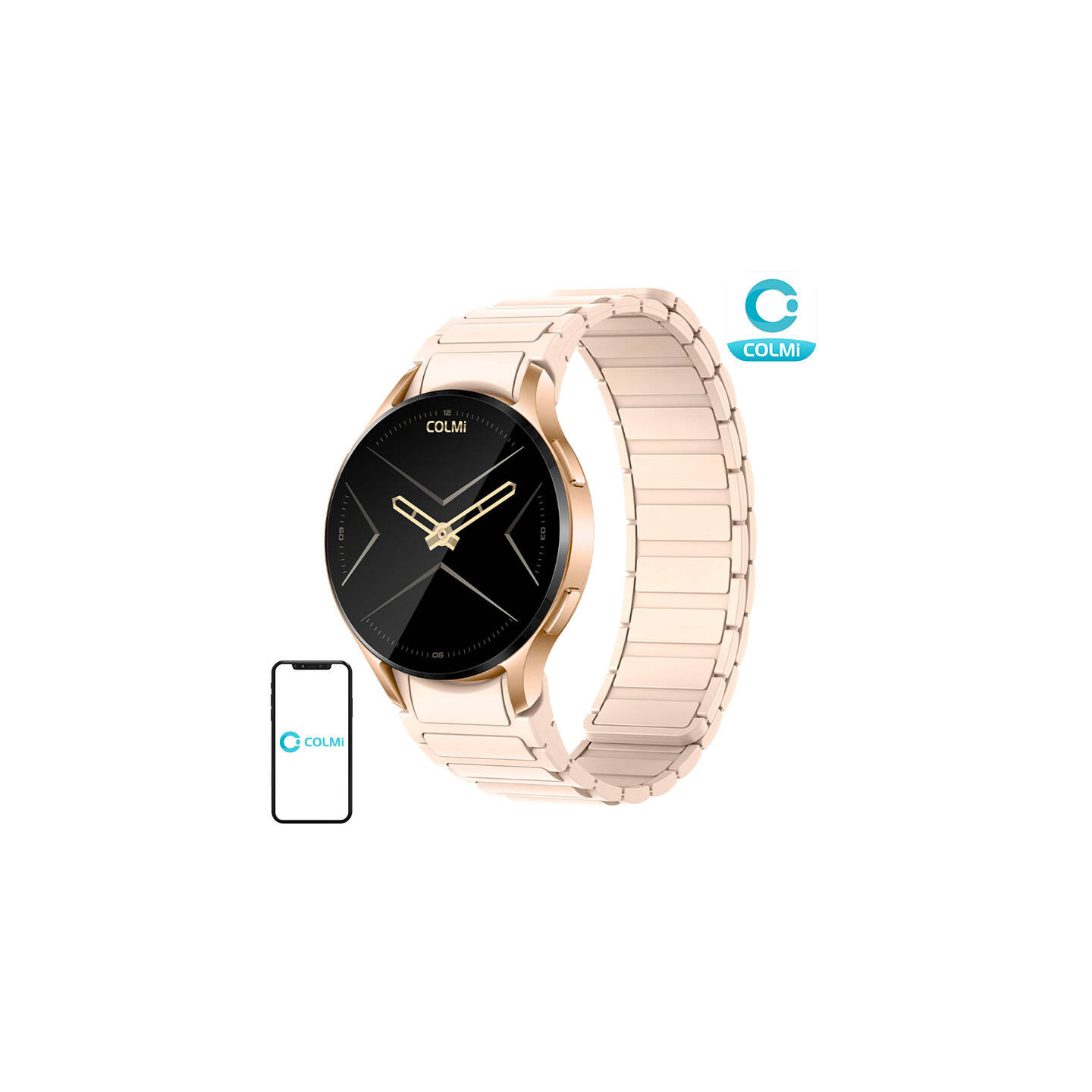 Colmi i28 Ultra smartwatch with magnetic strap (gold)