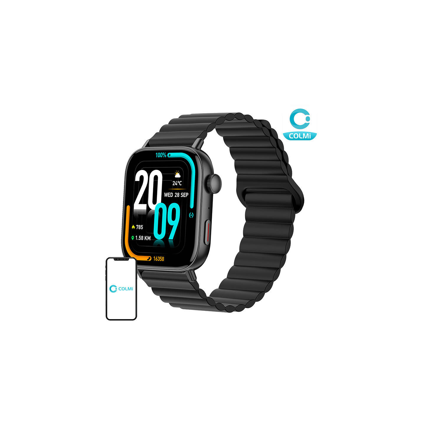 Colmi C8 Max smartwatch with magnetic strap (black)