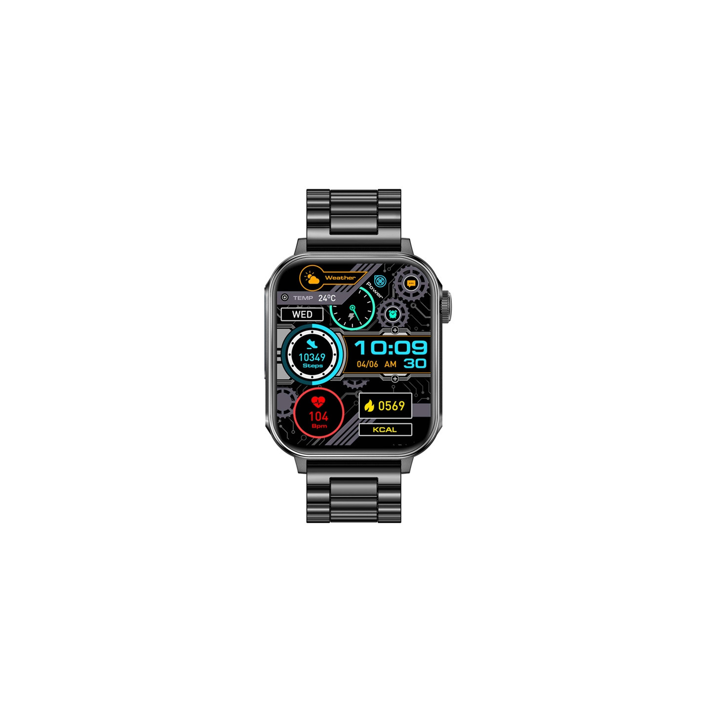 Colmi P80 smartwatch (steel black)