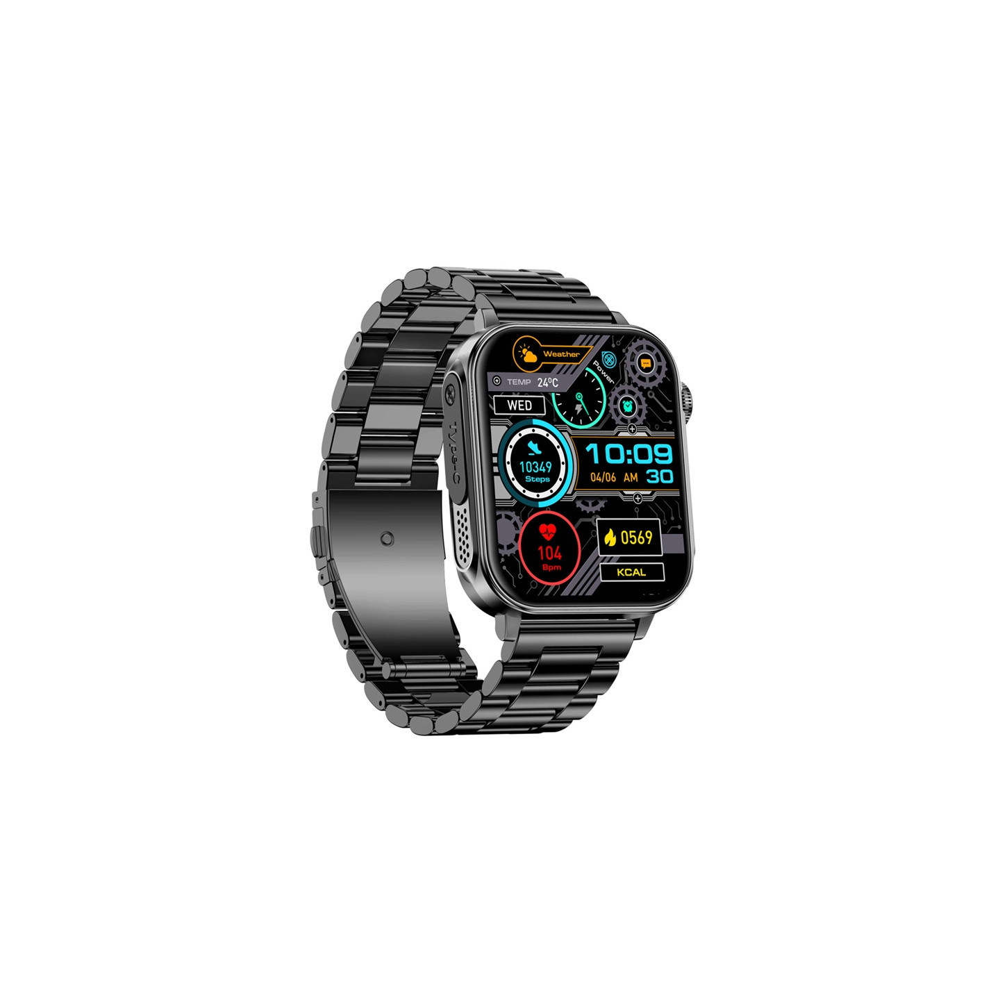 Colmi P80 smartwatch (steel black)