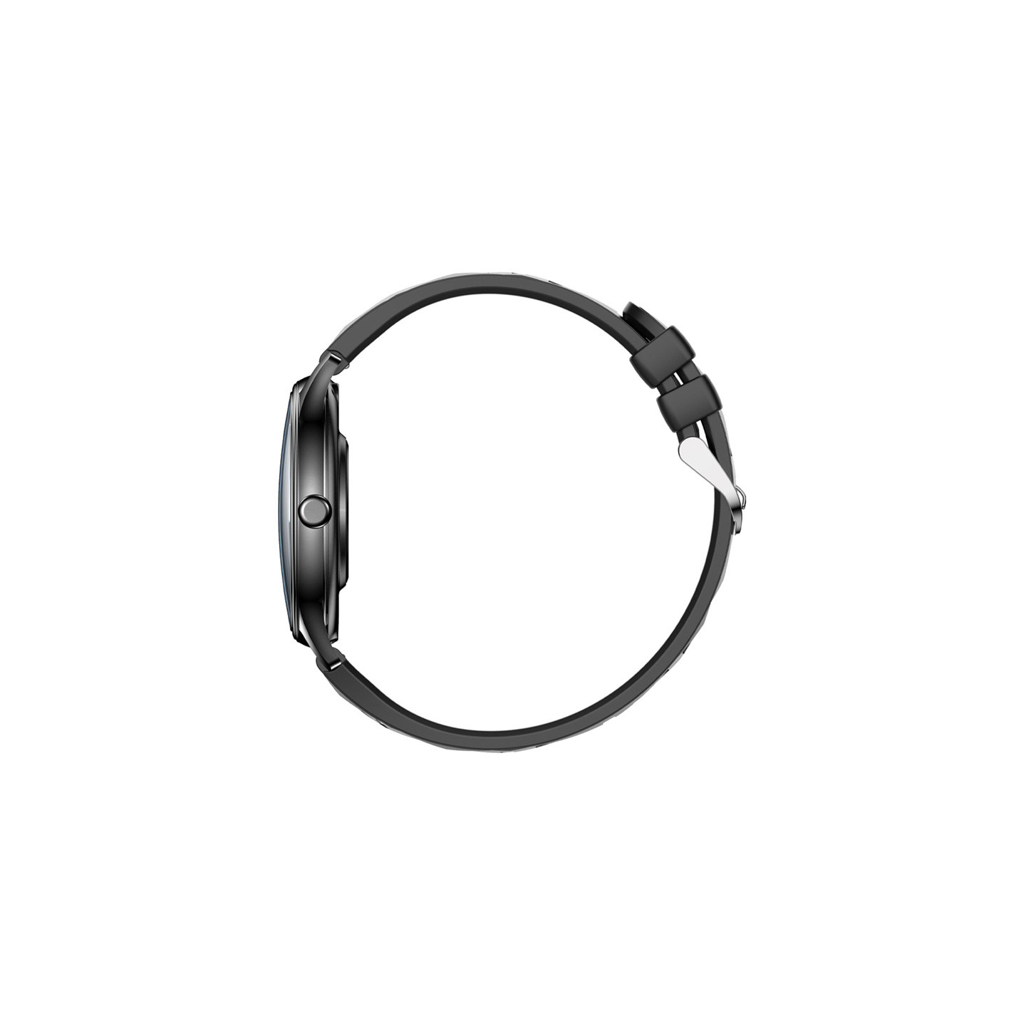COLMI L28 Smart Watch (black silicone + black leather strap)