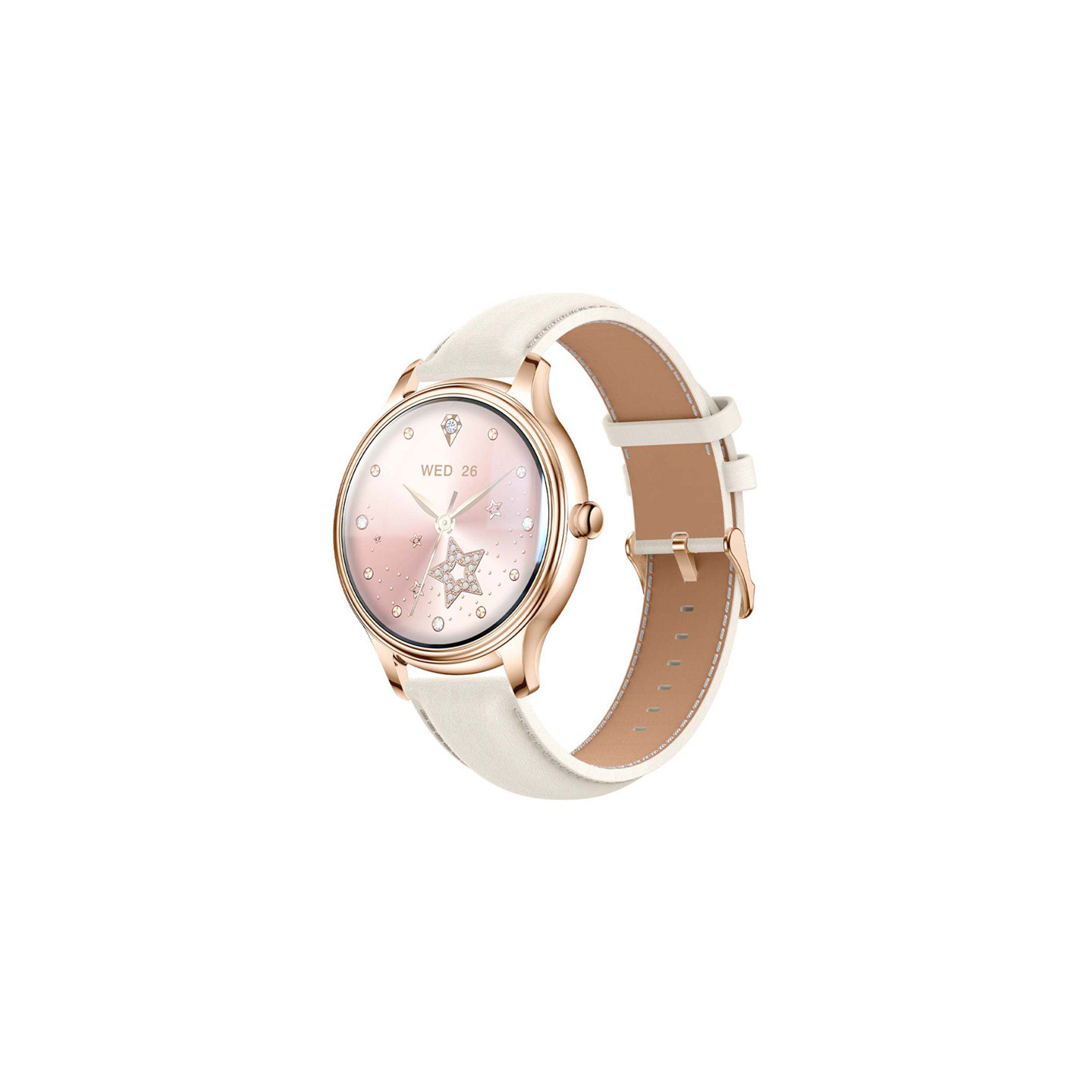 COLMI L28 Smart Watch (Gold + gold leather strap)