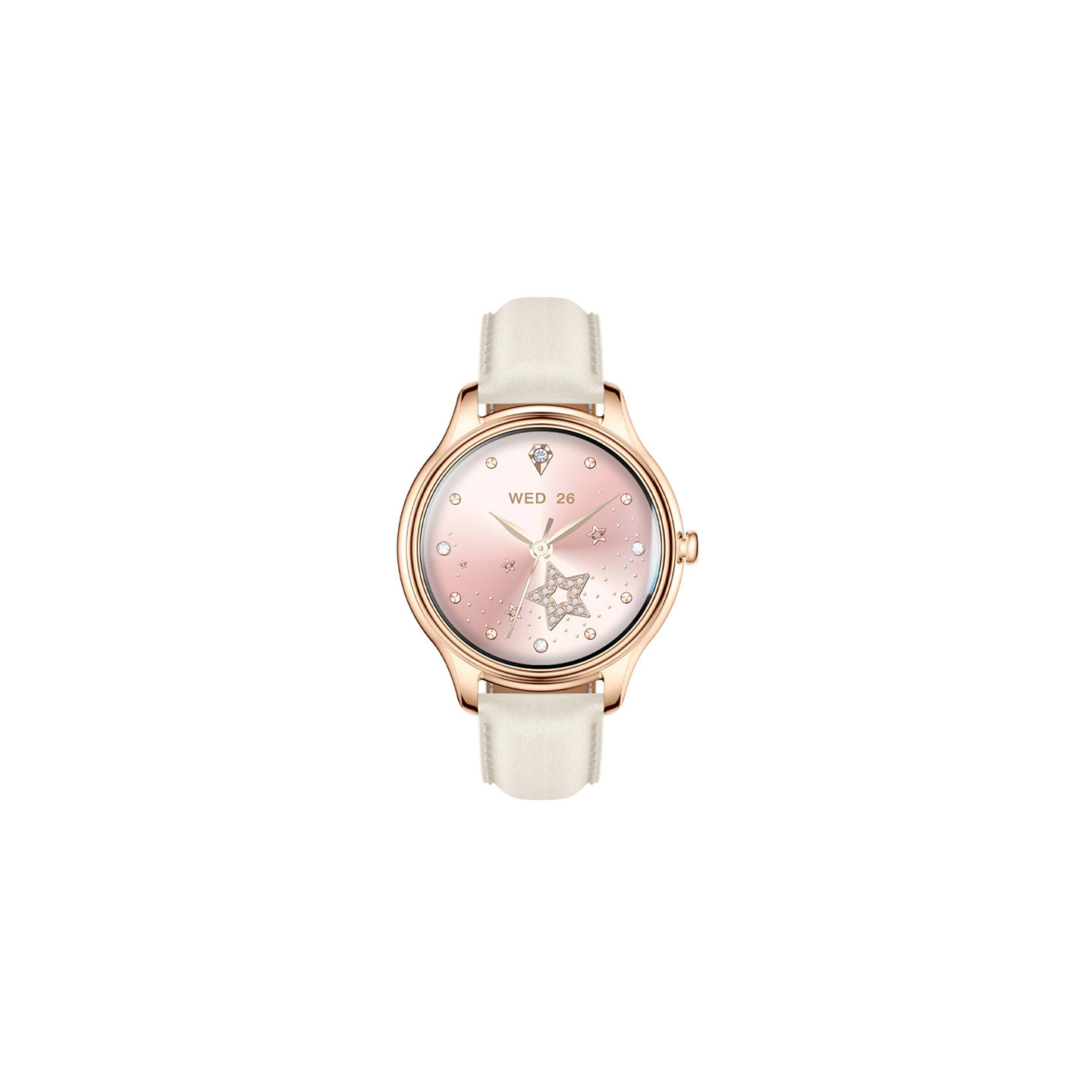 COLMI L28 Smart Watch (Gold + gold leather strap)