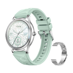 View product COLMI L28 Smart Watch (Silver-green + silver steel strap)