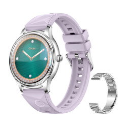 View product COLMI L28 Smart Watch (Silver-purple + silver steel strap)
