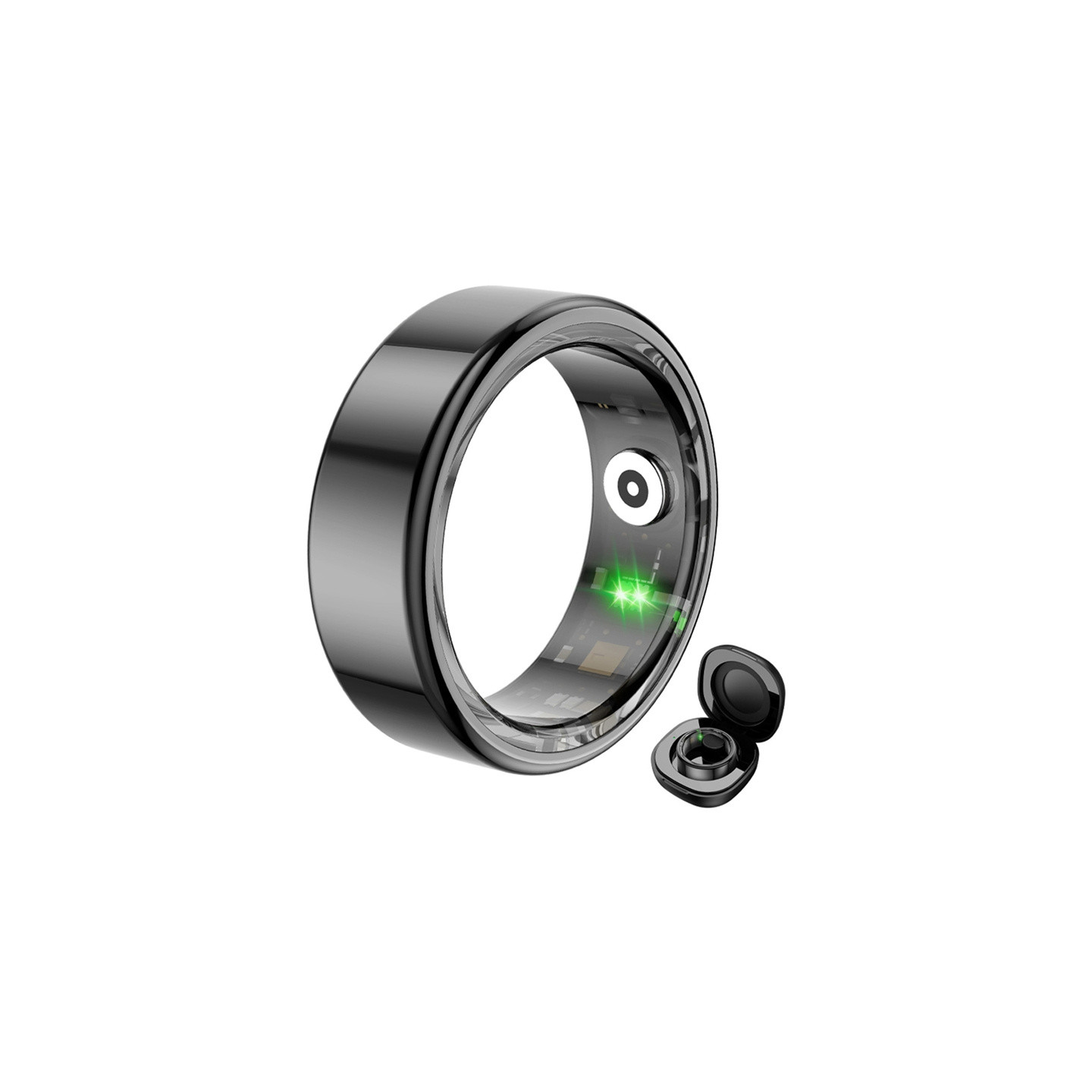 COLMI R02 Smart Ring, size 10, 19.8 mm (black) + charging case