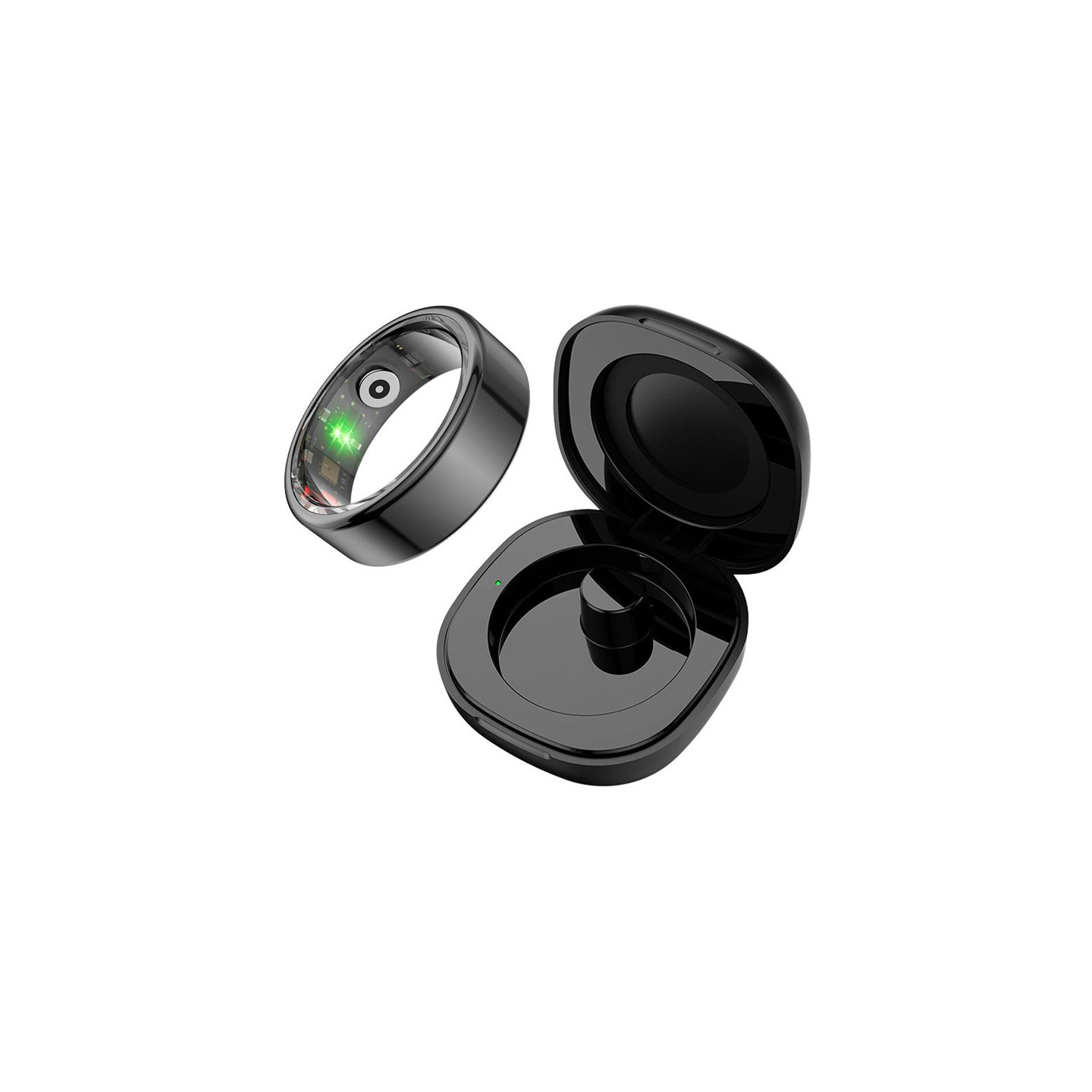 COLMI R02 Smart Ring, size 9, 18.9 mm (black) + charging case