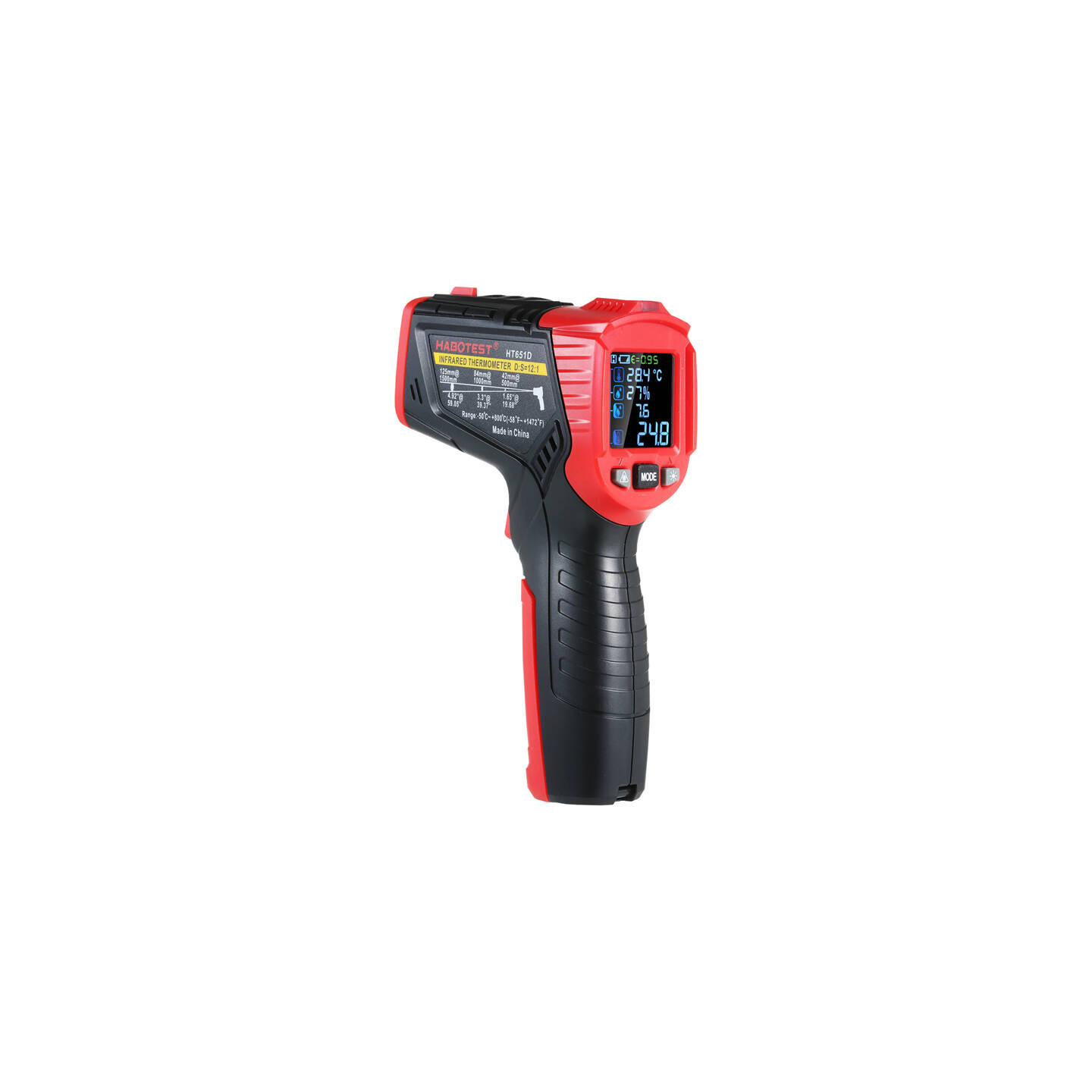 Digital Laser Pyrometer Habotest HT651D, moisture meter