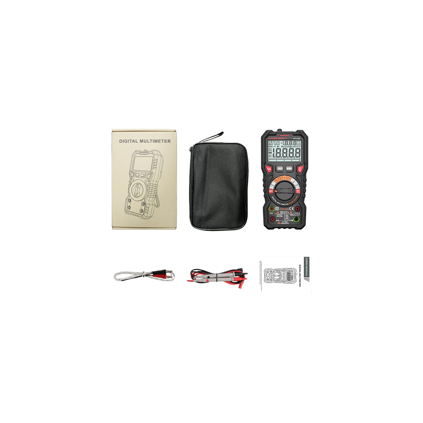 Habotest HT118E Universal Digital Multimeter True RMS NCV