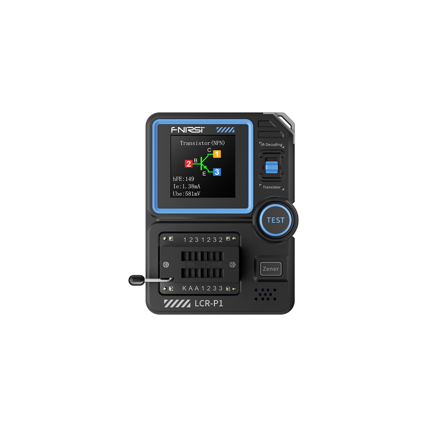 FNIRSI LCR-P1 multifunctional capacitor and transistor tester