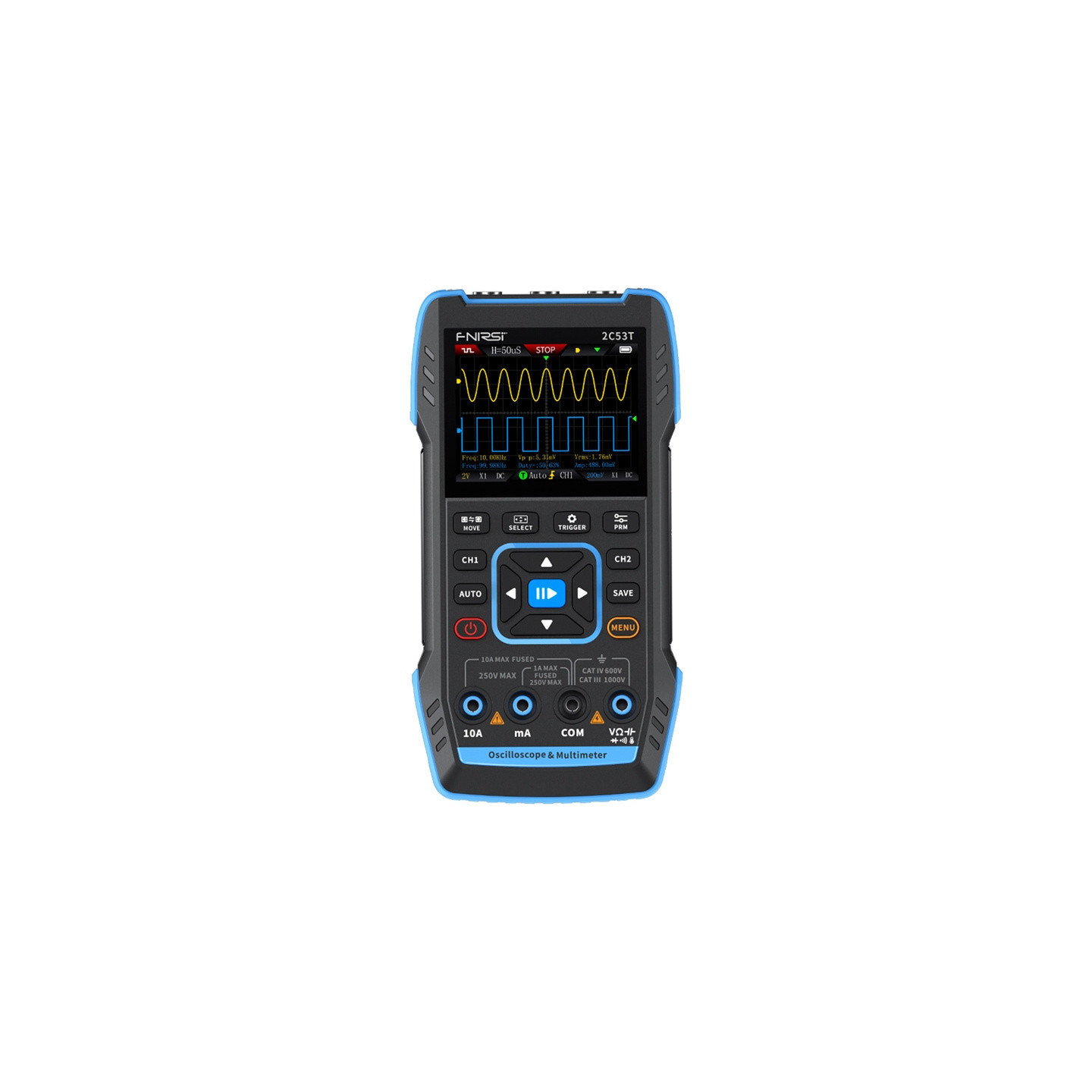 FNIRSI 2C53T 3-in-1 portable oscilloscope multimeter signal generator