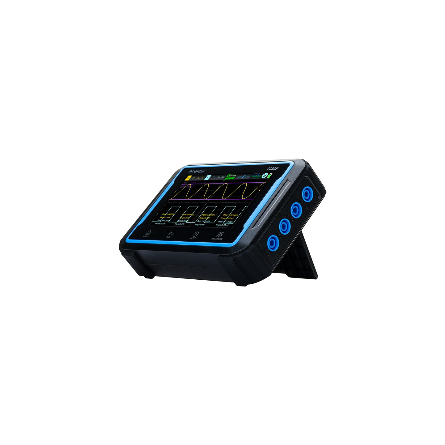 Portable 3-in-1 FNIRSI 2C53P 4.3" touchscreen oscilloscope