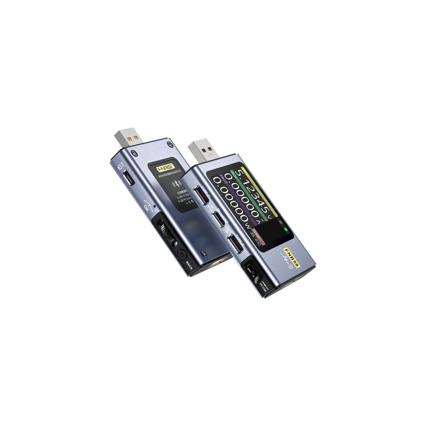 FNIRSI FNB58 BT USB port tester with Bluetooth