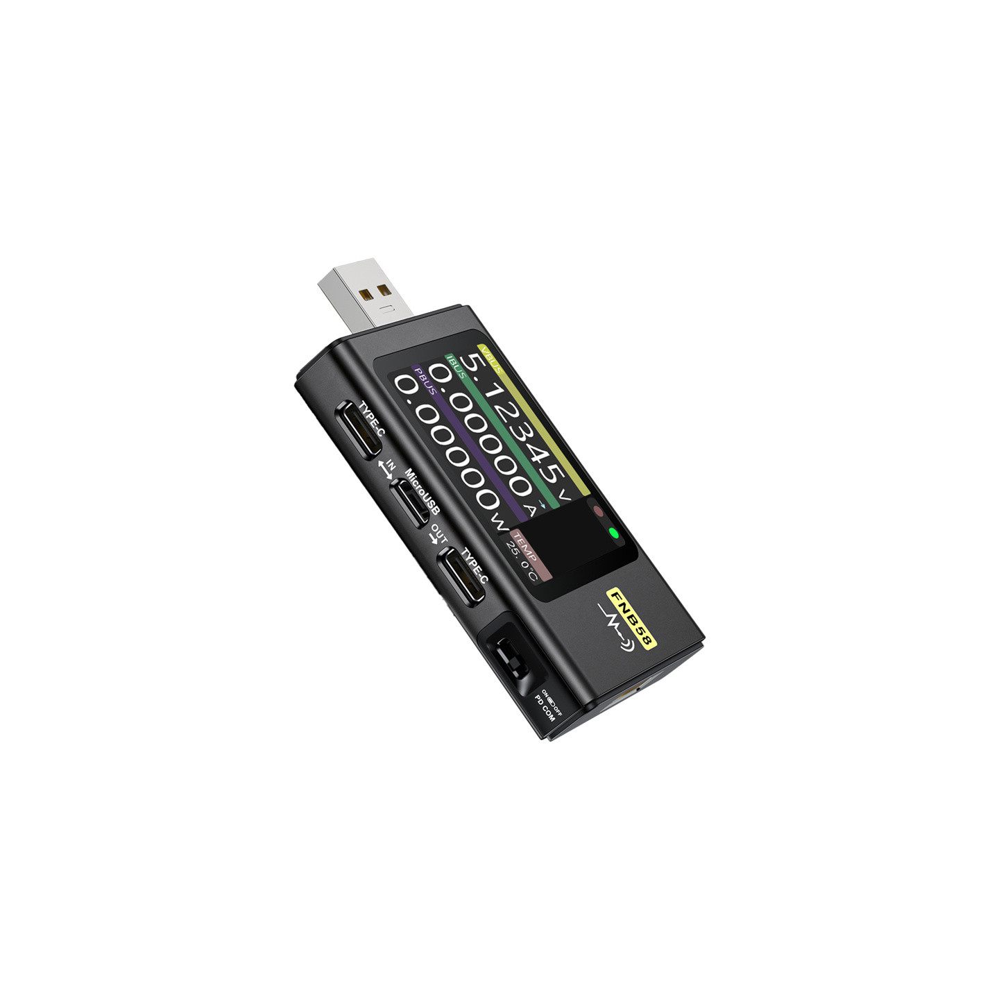 FNIRSI FNB58 USB Port Tester, Black