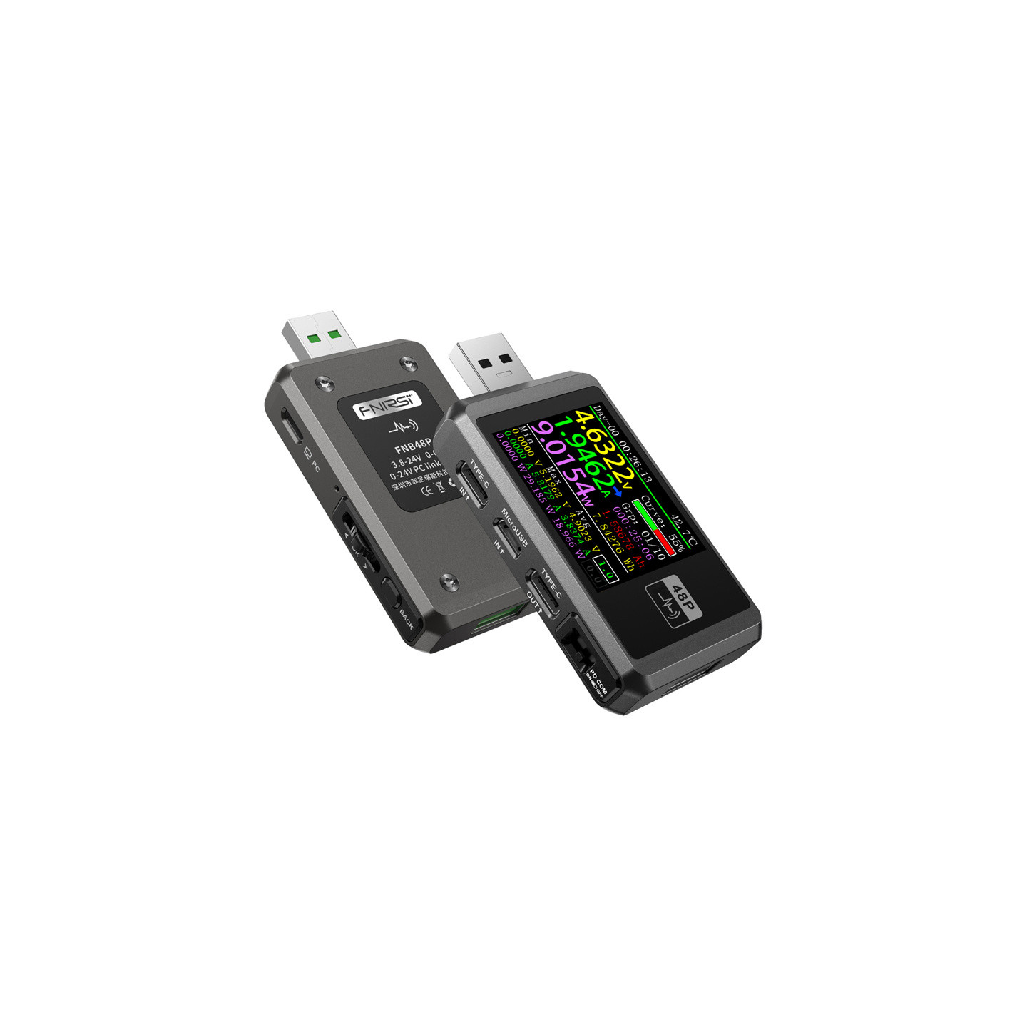 FNIRSI FNB48P USB Port Tester Black