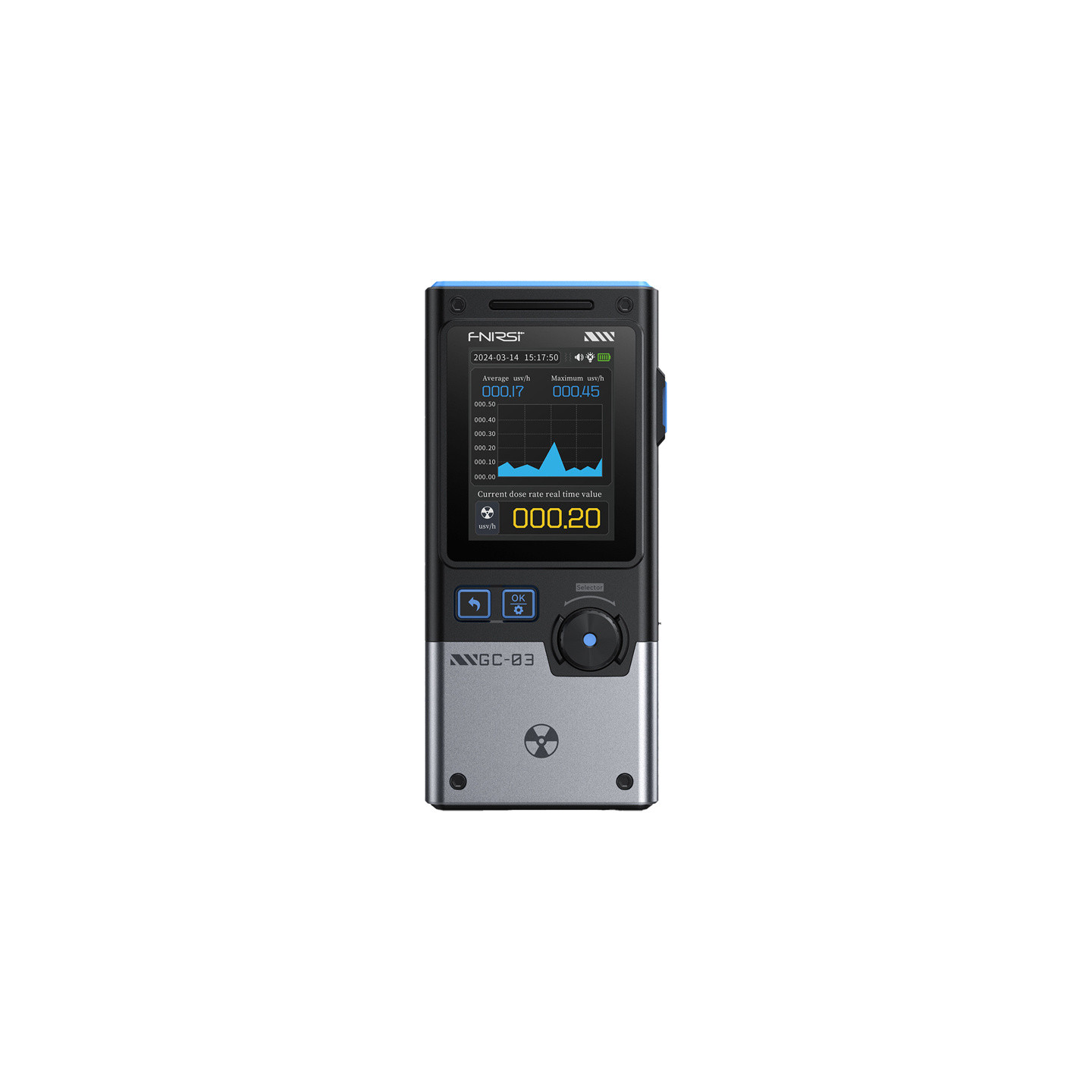 Multifunctional ionizing radiation detector FNIRSI GC-03 BK