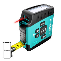 View product Mileseey DT20 Laser Distance Measurer with a 40-meter measuring tape