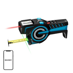 View product Mileseey DTX 10 Laser Distance Measurer with a 100-meter measuring tape