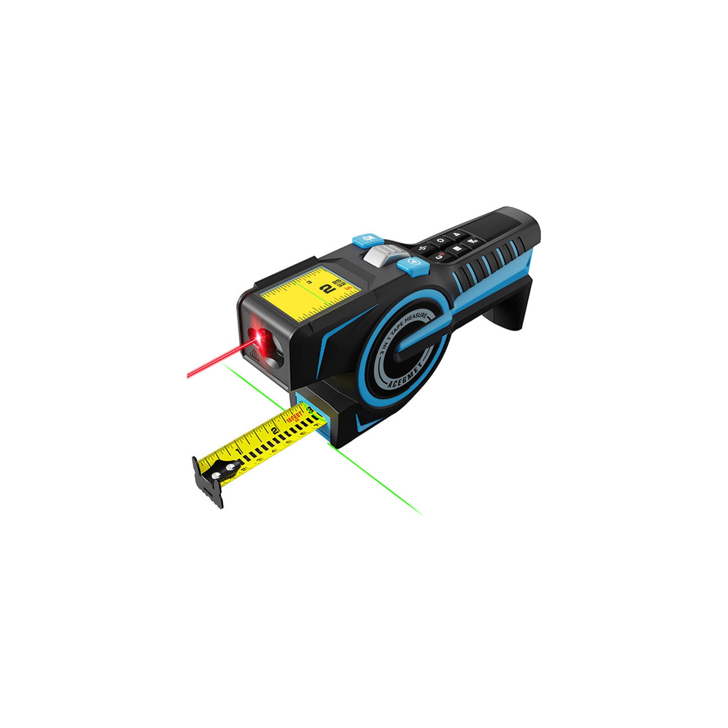 Mileseey DTX 10 Laser Distance Measurer with a 100-meter measuring tape