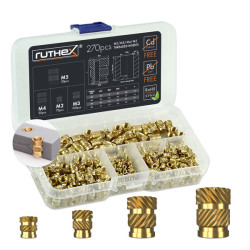 View product Ruthex M2 / M3 / M4 / M5 Threaded Insert Assortment Box - 270pcs