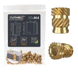 View product Ruthex M4 threaded insert – Rx-M4x8.1 - 50 pcs