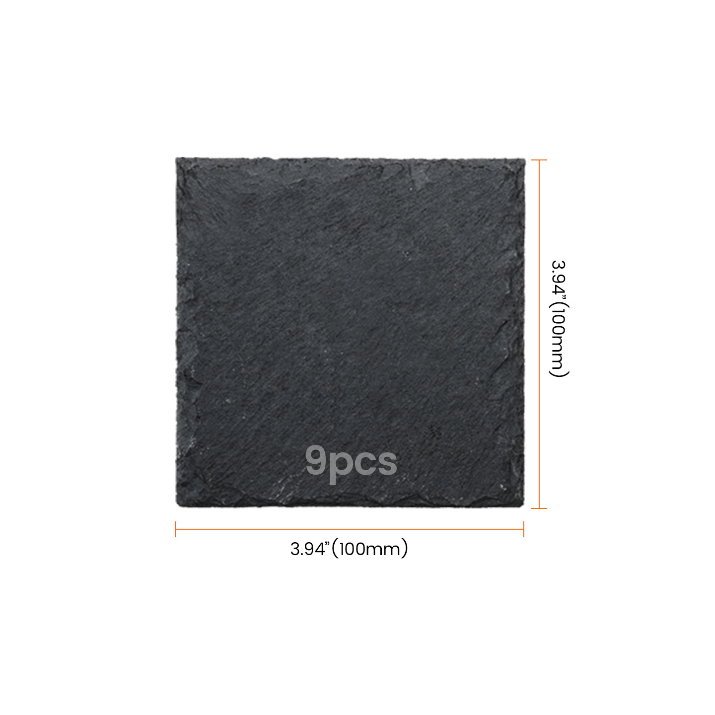 AlgoLaser Square Slate Coaster (9 pcs)