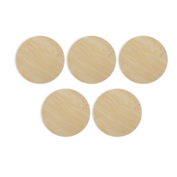 View product AlgoLaser Round Bamboo Coaster 5 pcs
