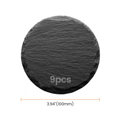 View product AlgoLaser Round Slate Coaster (9 pcs)