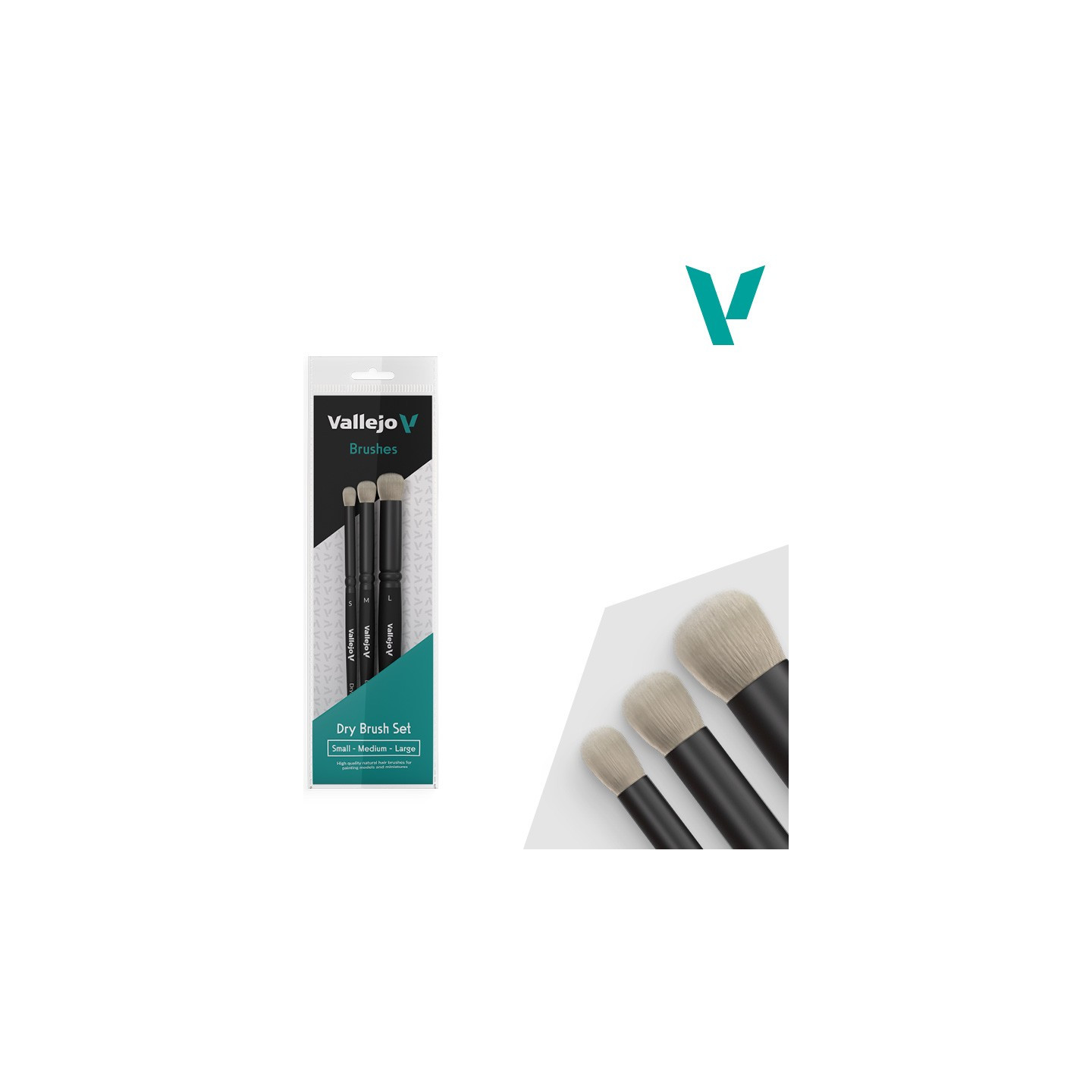 Vallejo Natural Hair Dry Brush Set