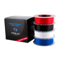 View product EasyPrint PLA Value Pack Standard - 1.75mm - 4x 500 g (Total 2 kg) - White, Black, Red, Blue