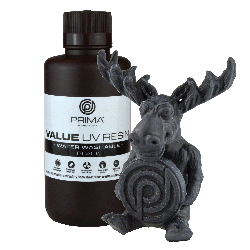 View product PrimaCreator Value Water Washable UV Resin - 500 g - Black