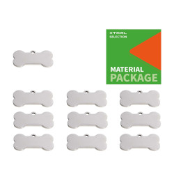 View product xTool Bone-Shaped Stainless Steel Dog Tag - 10 pcs