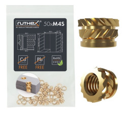 View product Ruthex M4 Short threaded insert – Rx-M4Sx4.0 - 50 pcs