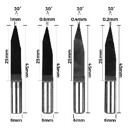 View product TwoTrees 6-shank CNC flat bottom sharp knife