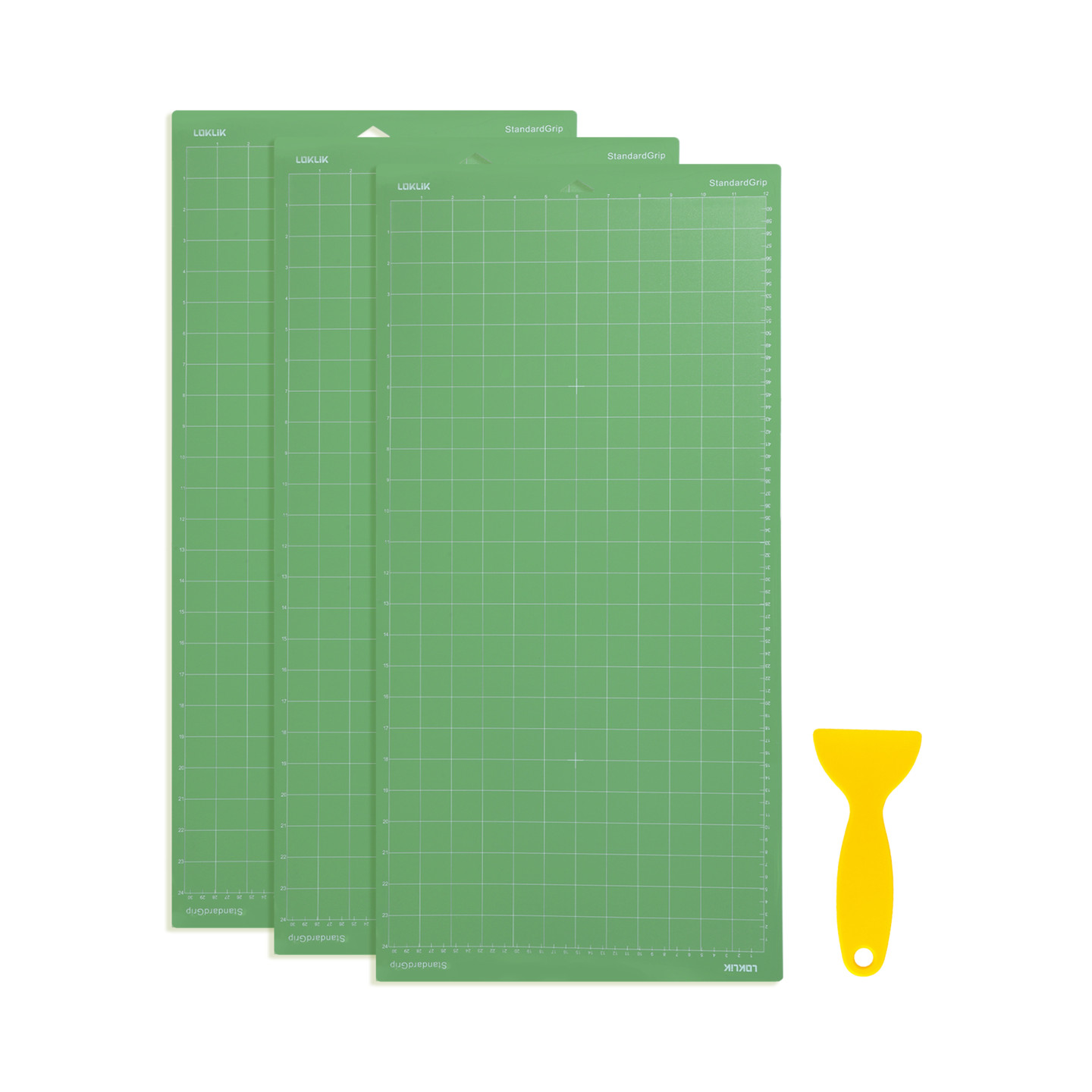 LOKLiK Cutting Mat - Green Standard Grip - 30cm x 60cm - 3-pack