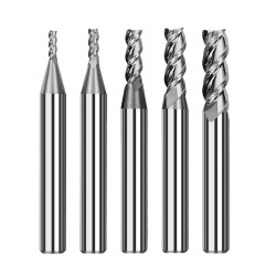 View product TwoTrees HRC55 3 Flute Tungsten Carbide End Mills for CNC - 5pcs