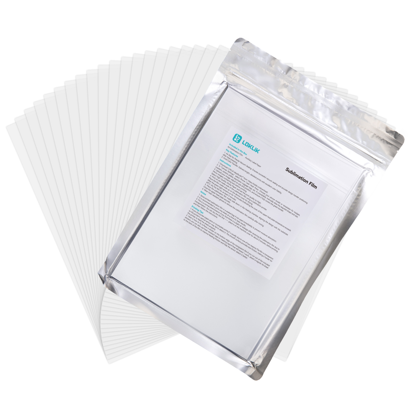 LOKLiK Sublimation film for Phone Case - 20 pieces
