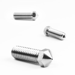 View product Micro Swiss Plated Wear Resistant High Flow Volcano Compatible / Artillery Sidewinder 1.75mm Nozzle - 1,0 mm
