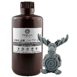 View product PrimaCreator Value Water Washable UV Resin - 1 kg - Dark Grey